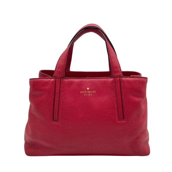 Kate Spade Red Pebbled Leather Dominique Satchel Bag - Picture 1 of 10